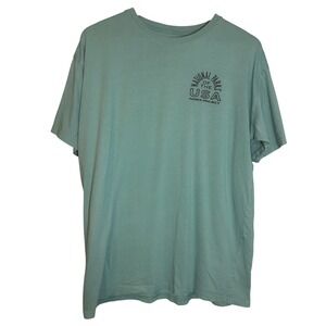 Parks Project Mens National Parks Checklist Pocket Tee Teal Size Medium